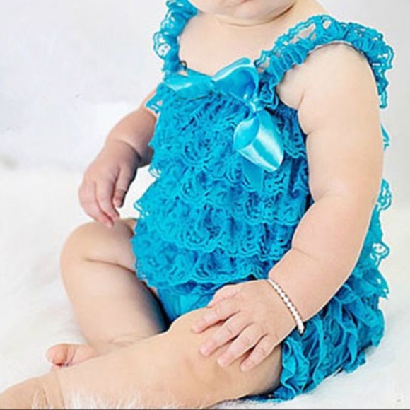Baby Girls' Lace Ruffle Dress Large Blue - Picture 5 of 8